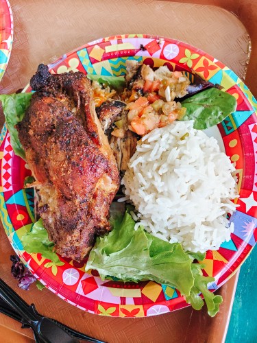 Harambe Market, Disney's Animal Kingdom ribs and chicken bowl Harambe Market